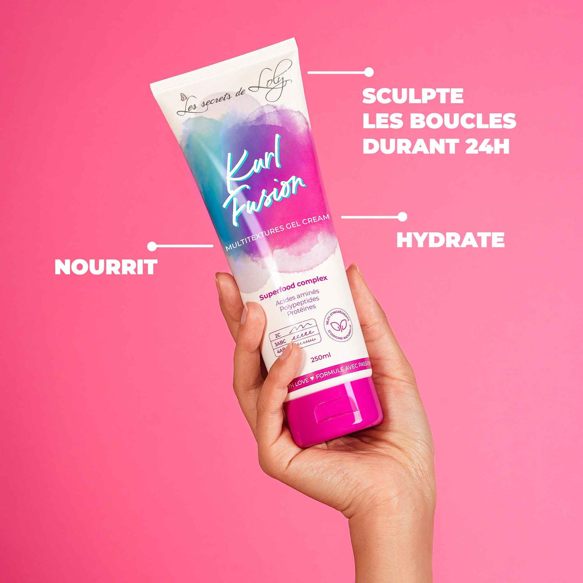 Kurl Fusion - Gel crème coiffant nourrissant et hydratant - 250ml